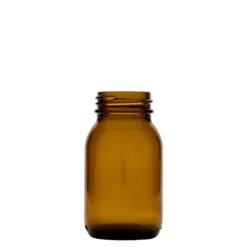 125 ml barattolo a bocca larga, marrone, bocca: DIN 40