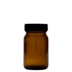 200 ml barattolo a bocca larga, marrone, bocca: DIN 55