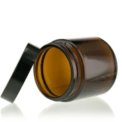 120 ml barattolo 'Brown Line', vetro, marrone, apertura: chiusura a vite