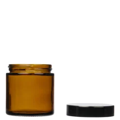 120 ml barattolo 'Brown Line', vetro, marrone, apertura: chiusura a vite