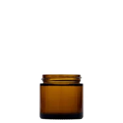 60 ml barattolo 'Brown Line', vetro, marrone, bocca: chiusura a vite