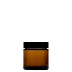 60 ml barattolo 'Brown Line', vetro, marrone, bocca: chiusura a vite