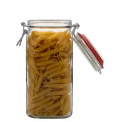 1.540 ml barattolo con chiusura a filo #, quadrato, bocca: chiusura a filo