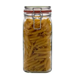 1.540 ml barattolo con chiusura a filo #, quadrato, bocca: chiusura a filo