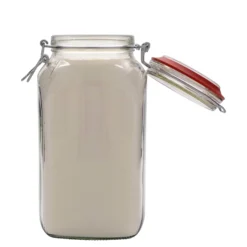 2.590 ml barattolo con chiusura a leva #, quadrato, bocca: chiusura a leva