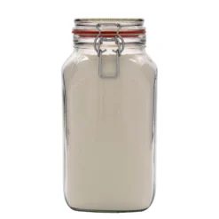 2.590 ml barattolo con chiusura a leva #, quadrato, bocca: chiusura a leva