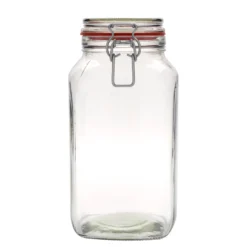 2.590 ml barattolo con chiusura a leva #, quadrato, bocca: chiusura a leva