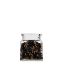 120 ml barattolo con tappo in sughero, quadrato, bocca: sughero