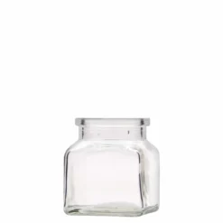 120 ml barattolo con tappo in sughero, quadrato, bocca: sughero