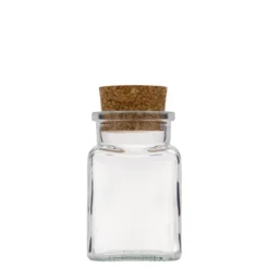150 ml barattolo con tappo in sughero, quadrato, bocca: sughero