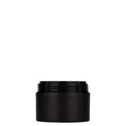 50 ml barattolo di plastica 'Antonella', PP, nero, apertura: chiusura a vite