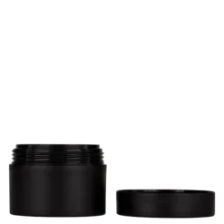 50 ml barattolo di plastica 'Antonella', PP, nero, apertura: chiusura a vite