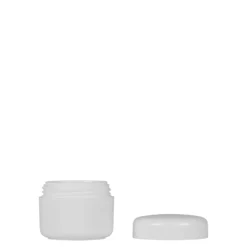 5 ml barattolo di plastica 'Bianca', PP, bianco, bocca: chiusura a vite