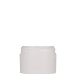 100 ml barattolo in plastica 'Antonella', PP, bianco, bocca: chiusura a vite