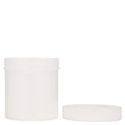250 ml barattolo in plastica 'Securilock', PP, bianco, bocca: chiusura a vite