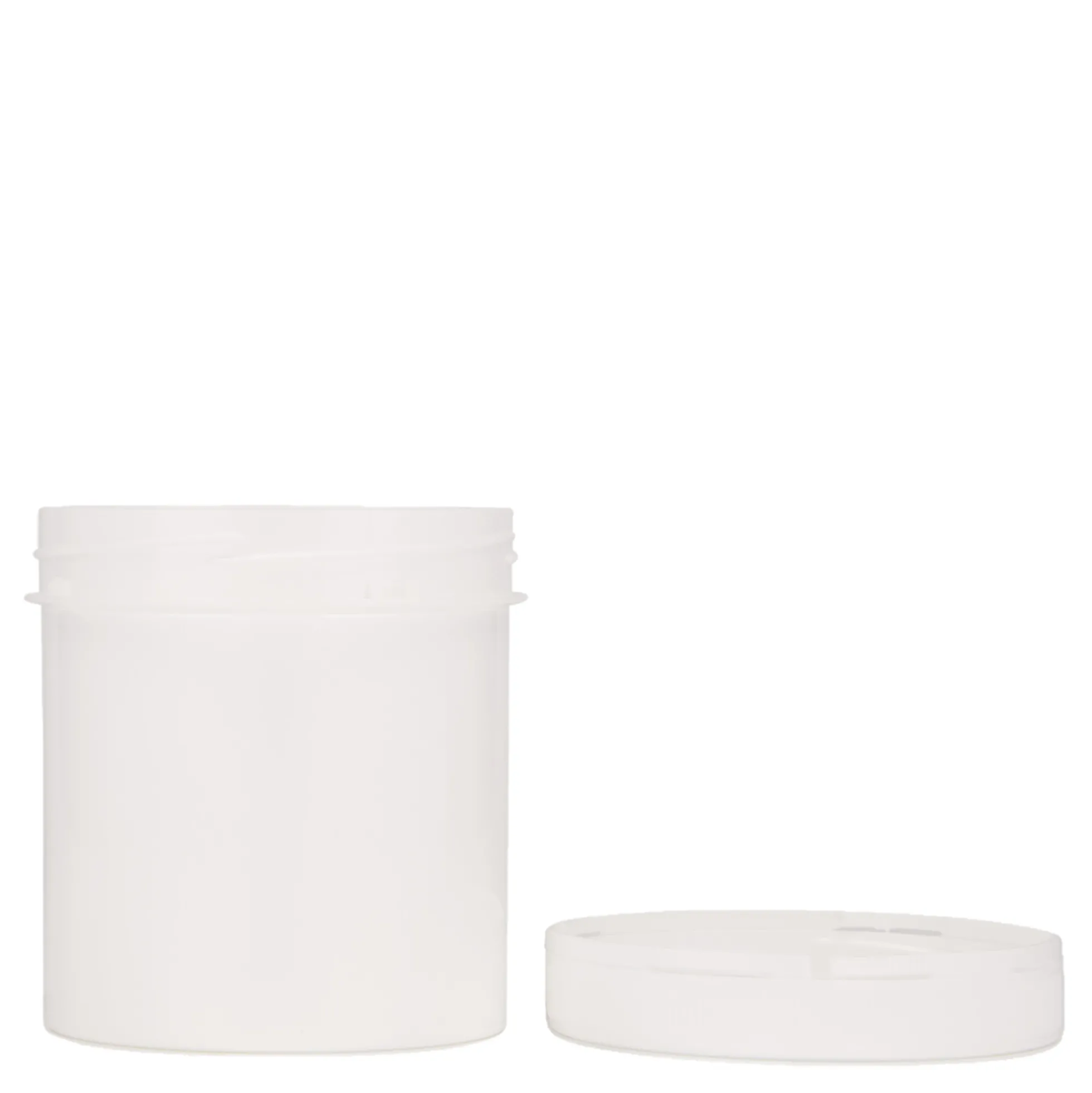 250 ml barattolo in plastica 'Securilock', PP, bianco, bocca: chiusura a vite