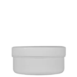 250 ml barattolo in plastica 'White Line', PP, bianco, apertura: chiusura a vite