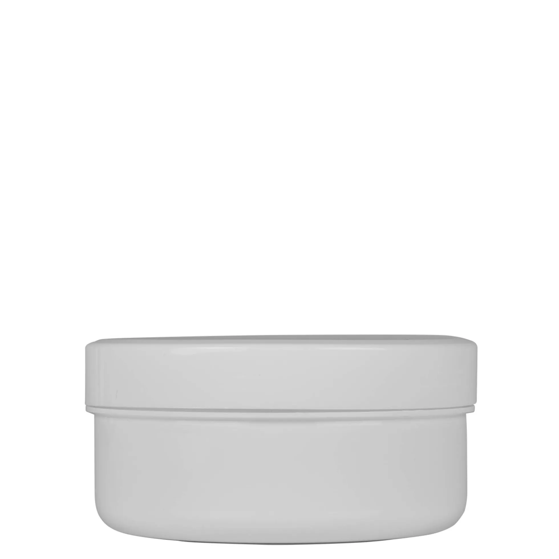 250 ml barattolo in plastica 'White Line', PP, bianco, apertura: chiusura a vite