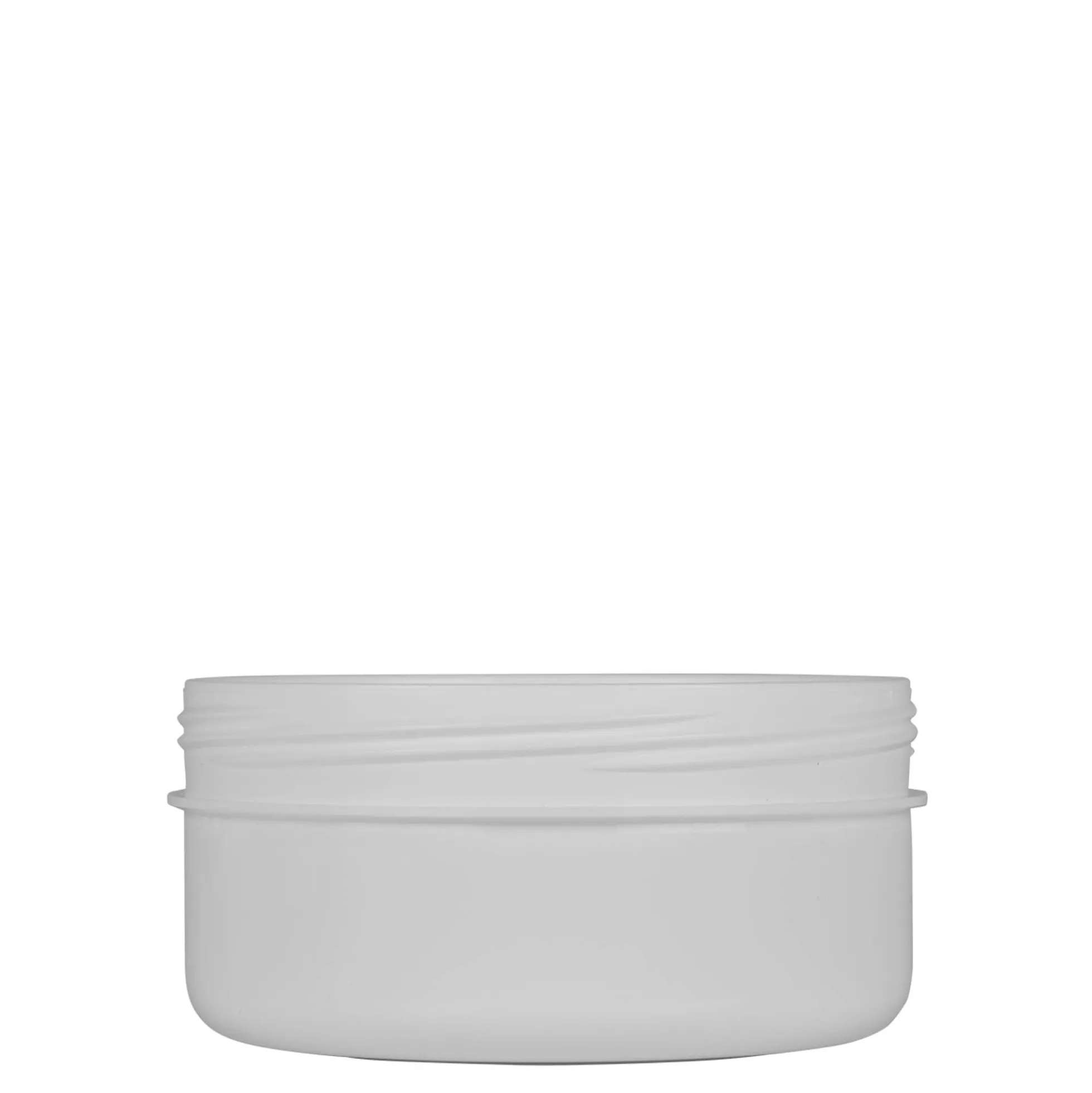 250 ml barattolo in plastica 'White Line', PP, bianco, apertura: chiusura a vite