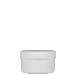 60 ml barattolo in plastica 'White Line', PP, bianco, apertura: chiusura a vite