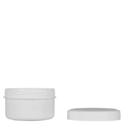 60 ml barattolo in plastica 'White Line', PP, bianco, apertura: chiusura a vite