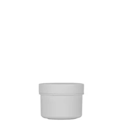 35 ml barattolo in plastica 'White Line', PP, bianco, bocca: chiusura a vite