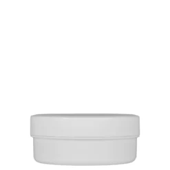 125 ml barattolo in plastica 'White Line', PP, bianco, bocca: chiusura a vite