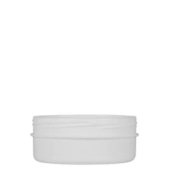 125 ml barattolo in plastica 'White Line', PP, bianco, bocca: chiusura a vite