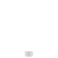 6 ml barattolo in plastica 'White Line', PP, bianco, bocca: chiusura a vite