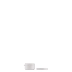 6 ml barattolo in plastica 'White Line', PP, bianco, bocca: chiusura a vite