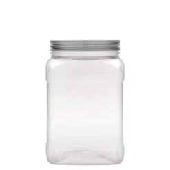 1.500 ml barattolo PET 'Dana', quadrato, plastica, bocca: 100/400