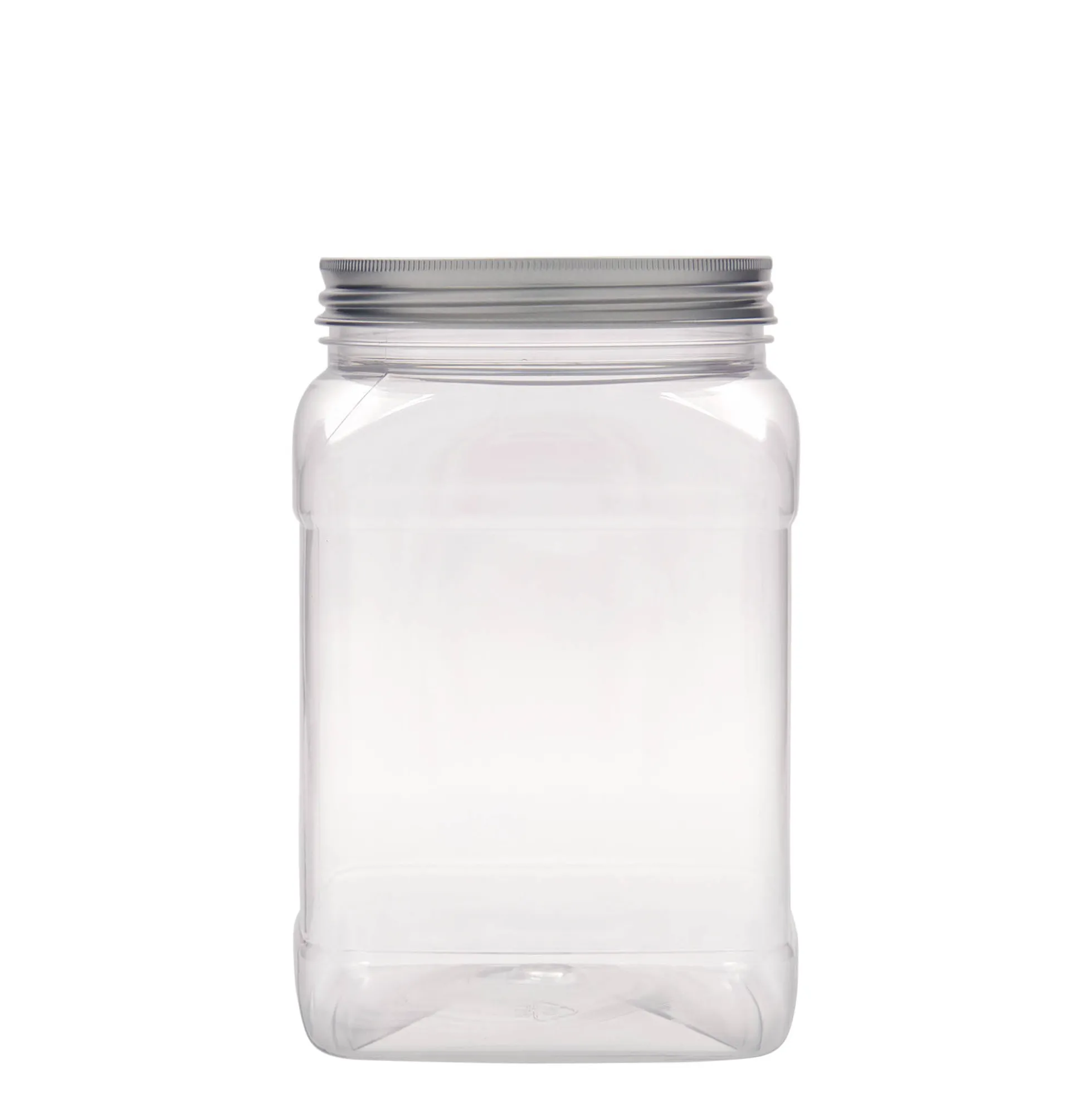 1.500 ml barattolo PET 'Dana', quadrato, plastica, bocca: 100/400