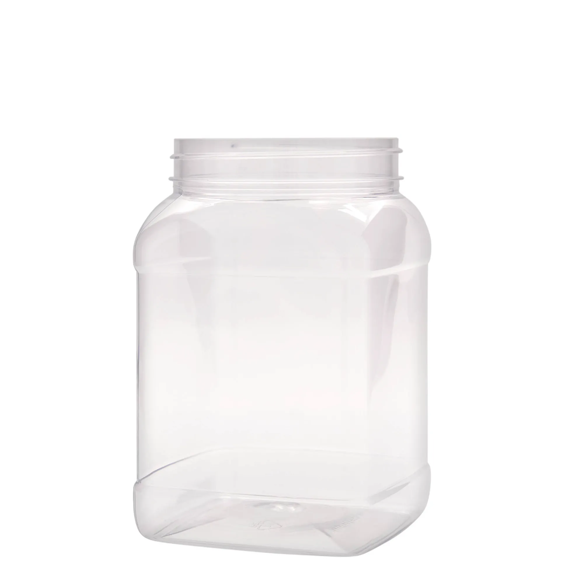 1.500 ml barattolo PET 'Dana', quadrato, plastica, bocca: 100/400