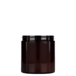 250 ml barattolo PET 'Isabella', marrone, bocca: 70/400