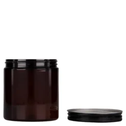 250 ml barattolo PET 'Isabella', marrone, bocca: 70/400