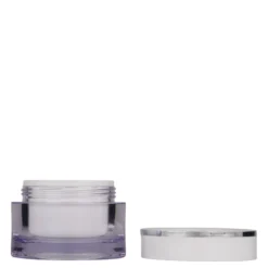50 ml barattolo, plastica SAN, bianco, bocca: chiusura a vite