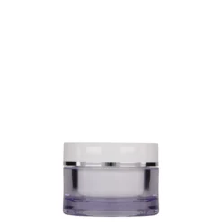 50 ml barattolo, plastica SAN, bianco, bocca: chiusura a vite