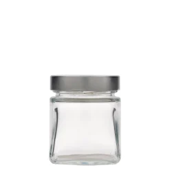 212 ml barattolo quadrato 'Luxor', bocca: Deept-Twist-Off (DTO 63)