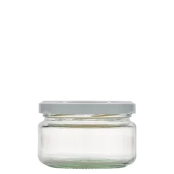 230 ml barattolo rotondo basso, bocca: Twist-Off (TO 82)