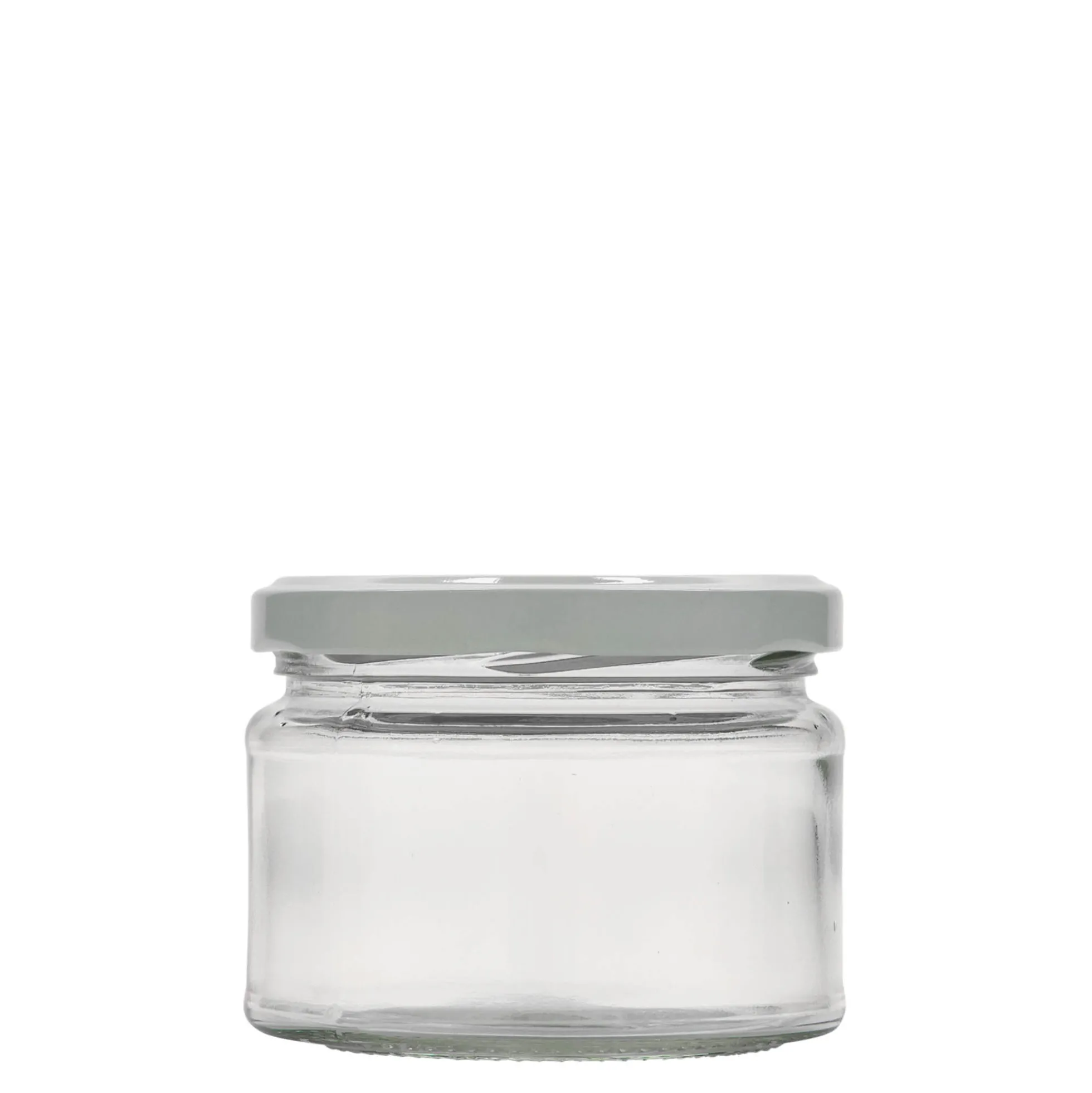 280 ml barattolo rotondo piatto, bocca: Twist-Off (TO 82)