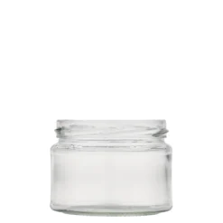 280 ml barattolo rotondo piatto, bocca: Twist-Off (TO 82)