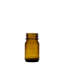 30 ml bottiglia a collo largo, marrone, bocca: DIN 32