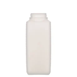 1.000 ml bottiglia a collo largo, rettangolare, plastica HDPE, naturale, bocca: DIN 60 EPE