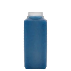 1.000 ml bottiglia a collo largo, rettangolare, plastica HDPE, naturale, bocca: DIN 60 EPE