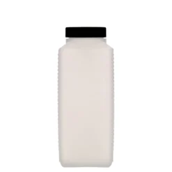 1.000 ml bottiglia a collo largo, rettangolare, plastica HDPE, naturale, bocca: DIN 60 EPE