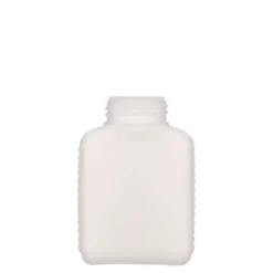 250 ml bottiglia a collo largo, rettangolare, plastica HDPE, naturale, bocca: DIN 40 EPE