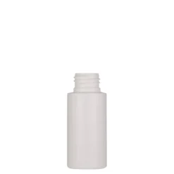 50 ml bottiglia di plastica 'Pipe', HDPE verde, bianca, bocca: 24/410