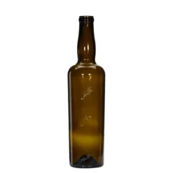750 ml bottiglia di vetro artigianale 'Siroco', marrone, bocca: sughero