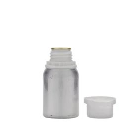 125 ml bottiglia in alluminio, metallo, argento, bocca: DIN 32