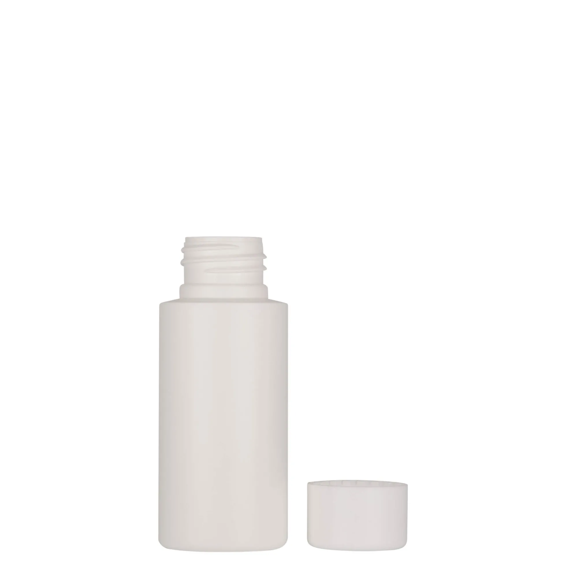 50 ml bottiglia in plastica 'Pipe', HDPE, bianca, bocca: 24/410